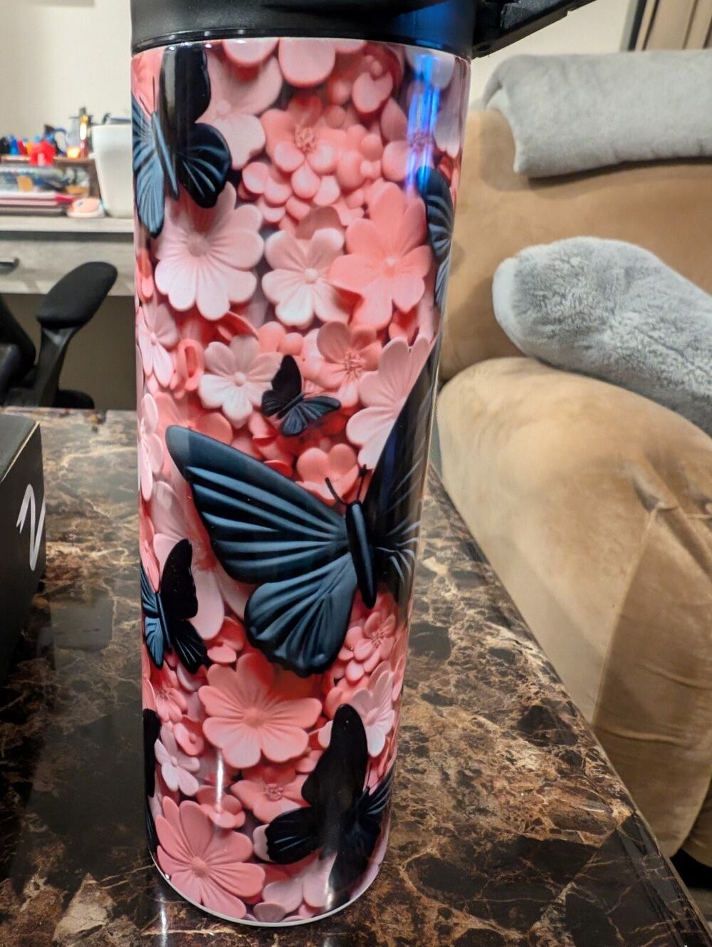 Butterfly 20 Oz Duo Tumbler
